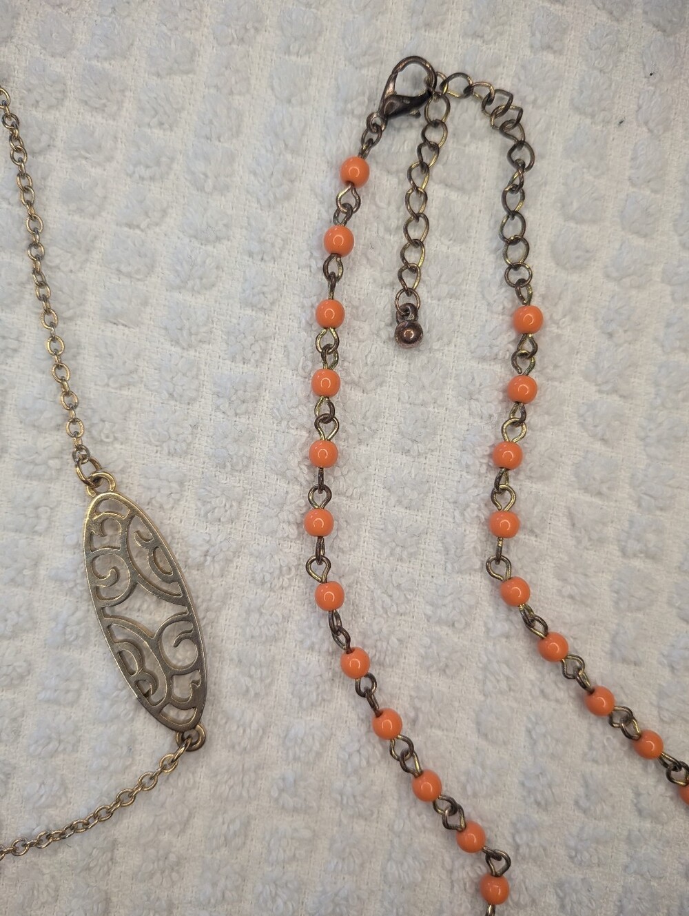 Gold Tone Beaded Necklace Duo - Picture 6 of 9